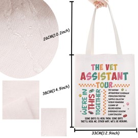 TSOTMO Vet Assistant Tour Tote Bag Veterinary Vet Tech Week Gifts for Veterinarian Vet Med Animal Lover Shoulder Bag (VET ASSI tour)