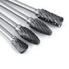 10pcs Tungsten Carbide Steel Rotary Files Burr Set 3mm Shank