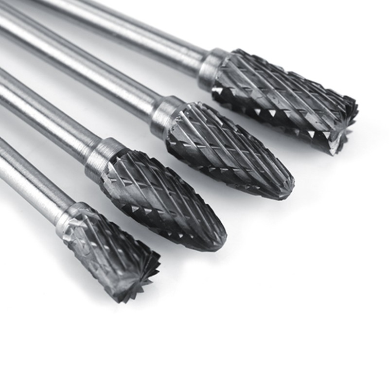 10pcs Tungsten Carbide Steel Rotary Files Burr Set 3mm Shank