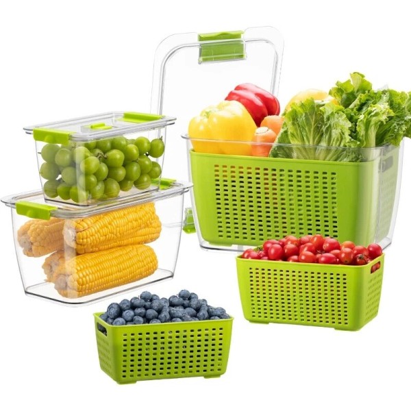Unbranded Fresh Container Vegetable Fruit Salad Fridge Saver Container BPA