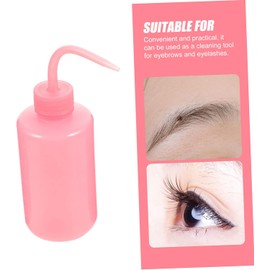 Anneome Botella Rosa para Lavar Pestañas Boquilla Curva de 250ml Resistente al Impacto Deformación, Paquete de 8 Piezas Adecuado para Limpieza Profesional