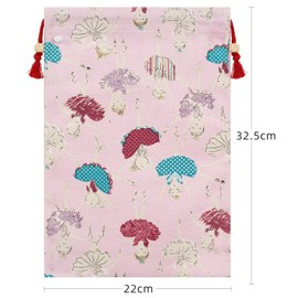 s.lemon Dance Shoe Bag Cotton Drawstring Bag for Lace Shoes Ballet Shoes, pink latin bag, shoe bag