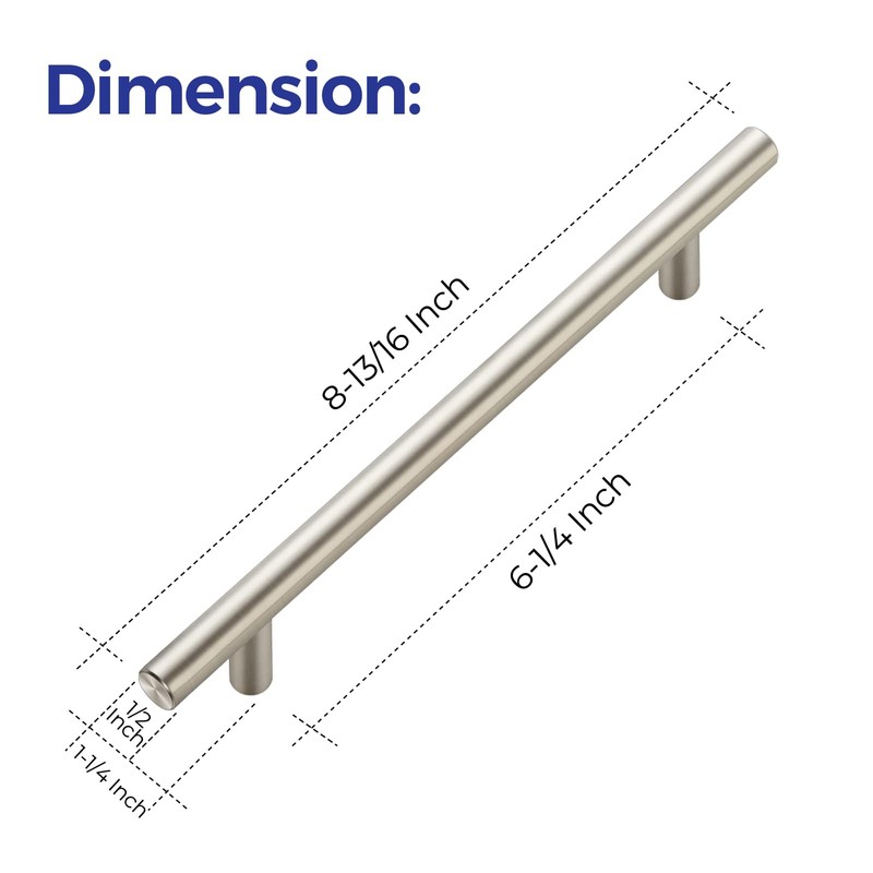 Ravinte 4 Pack 8-13/16 Inch Cabinet Handles Brushed Nickel Stainless