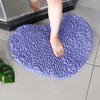 JAIJY Lught Purple Heart Shaped Chenille Bath Mat Soft Absorbent