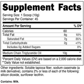 Nutricost C8 MCT Oil Powder 1LB (16oz) - 95% C8 MCT Oil Powder