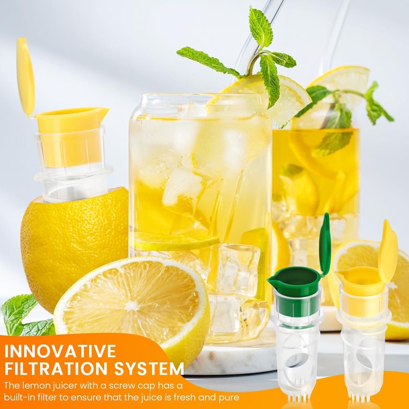 2pcs Lemon Juicer Squeezer,2025 New Screw-Top Lemon Squeezer Manual Lemons