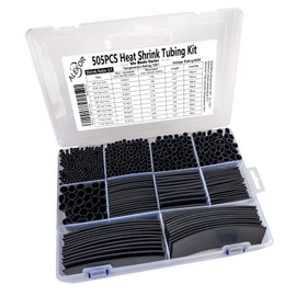 ALEKOR 10 Sizes 505 Pieces Large Adhesive Heat Shrink Tubing Kit 3:1 Ratio Industrial Marine Grade Waterproof