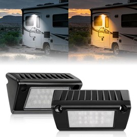 5 Inch Led RV Exterior Lights, 6000K White Light Super Bright, 12V Porch Light Aluminum Low Current Led Scene Lighting for RV Camper Trailers Trucks Trailers Bus Marine Boats Campers (2 Pcs)