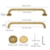 2 Pack 20 Inch Anti Slip Bronze Shower Grab Bar