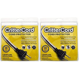 CritterCord citrus cord cable protector 10 feet for rabbits cats dogs pets up to 14 guage (Twin Pack)
