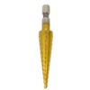 Step Drill Bit, Titanium Coated High Speed Steel Cone Cutting