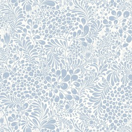 Heroad Brand Boho Floral Peel and Stick Wallpaper Blue and White Floral Contact Paper for Cabinets Waterproof Thicken Removable Wallpaper Self Adhesive Decoration Wall Paper for Walls 16.1''x78.7''