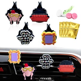 4PCS Car Air Vent Clip Decoration,Friendly TV Show Merchandise TV Show Gift,Air Conditioning Outlet Clip for Car Interior Decor,Our Car Accessories are Ideal for Fans Any Car or Home Decor Gift