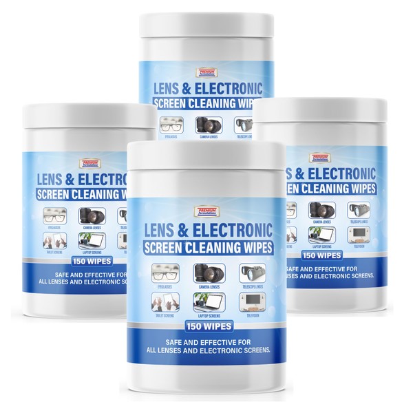 [Bulk 600-Count] Premium Formulations Lens & Electronic Screen Cleaning Wipes