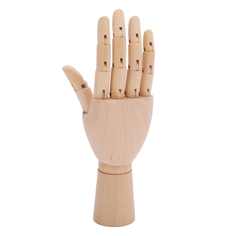 Wood Mannequin Hand Flexible Joints Fingers Drawing Mannequin Hand for