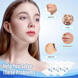 120 Piezas Face Lift Tape para Rostro, Invisible Lifting Facials Parche para Estiramiento, Etiqueta Estiramiento Facials para Cara para Reducir Las Ar