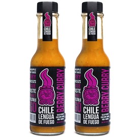 Berry Curry Hot Sauce – 2-Pack Mango, Pineapple, Blackberry & Curry Blend – Medium Heat Artisan Fusion Chili Sauce from Honduras – Sweet & Spicy Tropical Gift Set