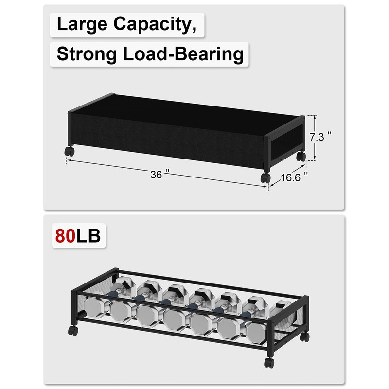 Fokyfok 2 pack Under the Bed Storage Containers,36" Underbed Storage