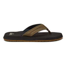 Quiksilver Unisex-Child Youth Monkey Wrench Flip Flop Sandal Big, TAN-Solid, 11(28) M US Little Kid