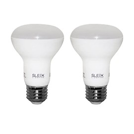 SLEEKLIGHTING BR20 6 Watt, LED Dimmable Wide Flood Light Bulb(110°) (2700K), 450 Lumens, E26 Medium Base, 45 Watt Equivalent, UL & Energy Star Approved (Pack of 2)