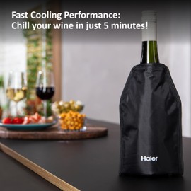 Haier Wine Cooler Pouch, Portable and Light-Weighted, Chill Wine in 5 Minutes, Keep Your Drinks Cool, Anywhere, Anytime