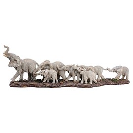 Comfy Hour Our Cute Elephant Friends Collection 20" Roaming Elephant Group Wildlife Figurine Statue Sculpture