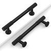 Coinkoly 10 Pack 3-3/4''(96mm) Matte Black Cabinet Handles Kitchen Black