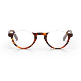 eyebobs Vice Chair Premium Reading Glasses for Women and Men | Half Rim Narrow-Size Reading Glasses | Matte Tortoise Front and Temples | 2.75