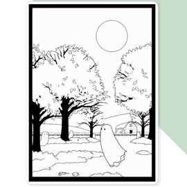 Azeeda Extra große 460 mm 'Goldene Blätter' Permanente Aufkleber (DW00135827)