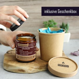 Lustige Duftkerze mit Spruch zu Weihnachten | Handgemacht aus Sojawachs | In Geschenkbox | Nachhaltiges Weihnachts Geschenk Idee Deko Tischdeko Dekoration |Lebkuchen