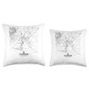 Clemson SC map travel souvenir Throw Pillow