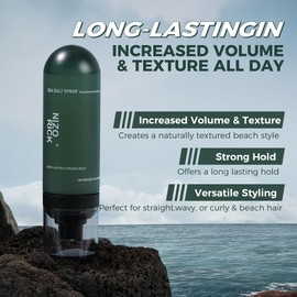 NIZORICK Sea Salt Hair Spray for Natural Volume and Texture, Strong Hold, Non-Greasy, 100ml