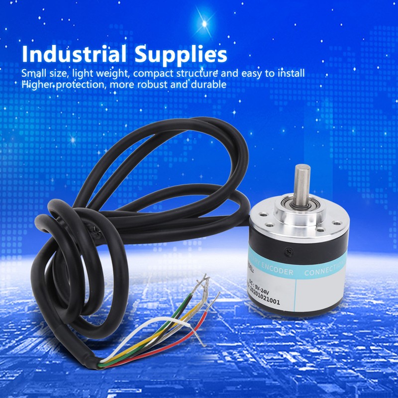 ABZ Encoder Incremental 3‑Phase Solid Shaft 6mm Motor Reducer Equipments