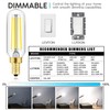E12 LED Dimmable 8W Equal 100 watt Daylight 4000K T6