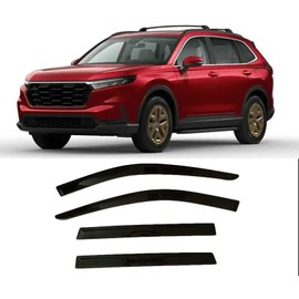 ZZDSNJ Tape-On Window Visors 4-Piece for 2023-2025 Honda CRV CR-V Sun Rain Guards Shield Shade Smoke