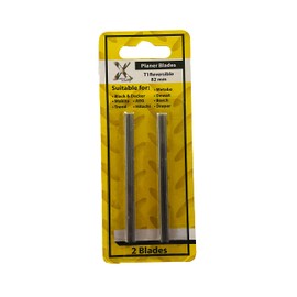 Reversible Planer Blades 82mm Replacement for Black & Decker, Bosch, DeWalt and Elu Planers (Pack of 2 - High Speed Steel)