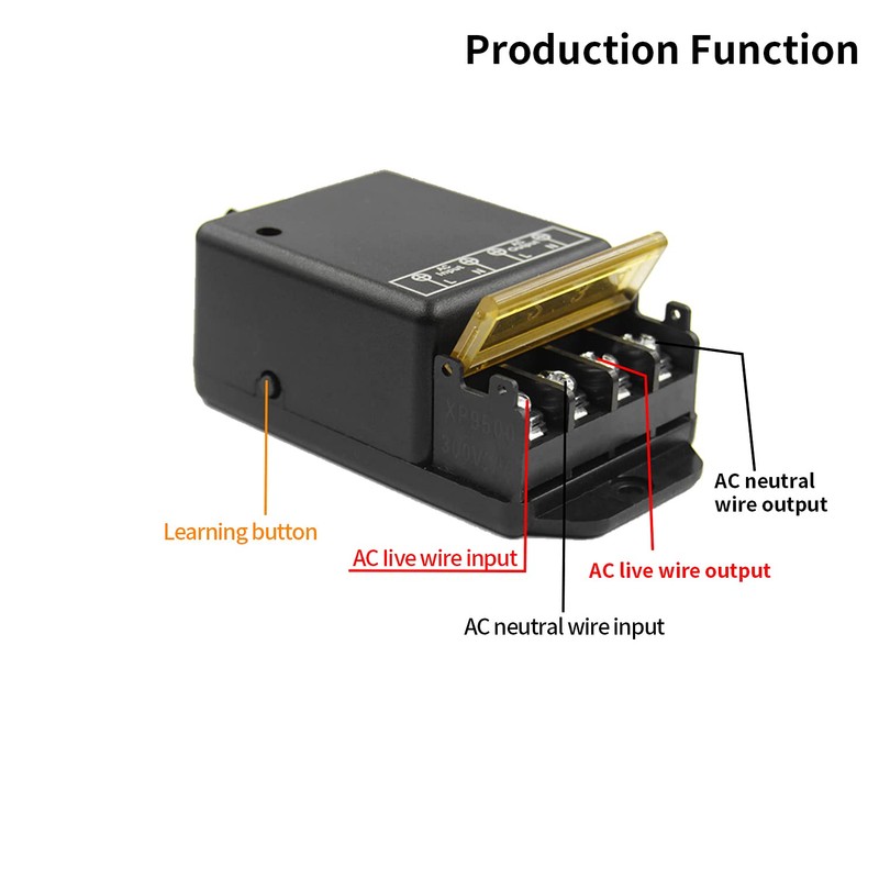 RODOT 433M Wireless Remote Switch, 110V 120V 240V 30A Relay