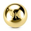 OUFER 9K Solid Gold Replacement Ball Externally Threaded for Belly