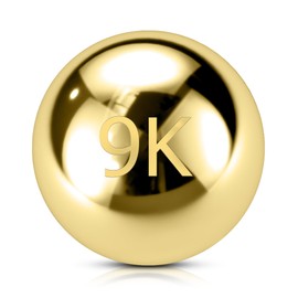 OUFER 9K Solid Gold Replacement Ball Externally Threaded for Belly Button Rings