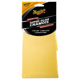 Meguiar's Microwipe Super-Glide Chamois - Microfibre Chamois Towel for Cars - Professional, Scratch-Free, Highly Absorbent and Fast Drying Chamois Car Drying Towel - Medium