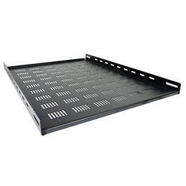 Lowell LXR-NS26 Zero Space Rack Shelf for Use with LXR or LVR 26 Inches Deep Rack; 16-Gauge Certified U.S. Steel Construction; Black Semi-Gloss Powder Epoxy Finish; Vented Base