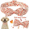 ARING PET Fall Dog Collar with Bow, Cute Autumn Tiny