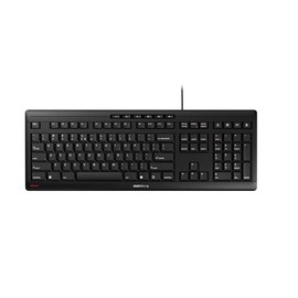 Cherry Teclado Stream, teclado con cable para PC/portátil, teclas silenciosas silenciosas, sensación de escritura única, diseño delgado, interruptores