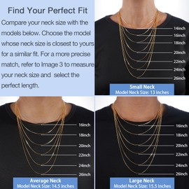 Jewlpire 18K Over Gold Chain Necklace for Women Girls- 0.8mm Box Chain 925 Sterling Silver Chain Super Thin & Sturdy Women's Chain Necklaces 22 Inch