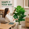 Artificial Palm Tree 39.37 Inch, 18-Leaf Faux Tropical Floor Plant,