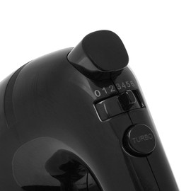 Tristar MX-4201 Hand Mixer, 5 Speed and 1 Turbo Levels, 300 Watt Power, with 2 Dough Hooks and Whisk, Black