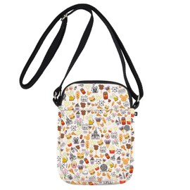 G2TUP Magic Kingdom Crossbody Bag Magic Kingdom Lover Gift Magic Kingdom Snack Travel Bag Snack Vacation Merch (Many Snacks)