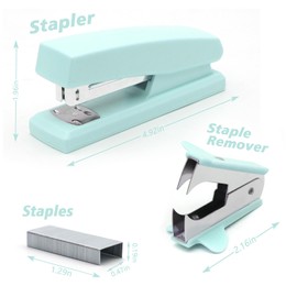 Green Office Stapler, 25 Sheet Capacity with 2000 Staples and Staple Remover, Desktop Stapler,Green Office Supplies for Students and Office Clerks