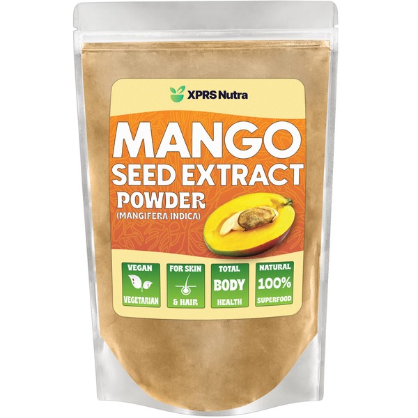 XPRS Nutra Mango Seed Extract Powder - Premium Mango Seeds (Mangifera Indica) - Fresh Mango Seed Powder - Premium Non-GMO Wild Mango Seed Extract Powder - Vegan Friendly Mango Supplement (16 Ounce)
