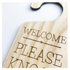 Double Sided Door Sign Welcome Please Knock & Please Do
